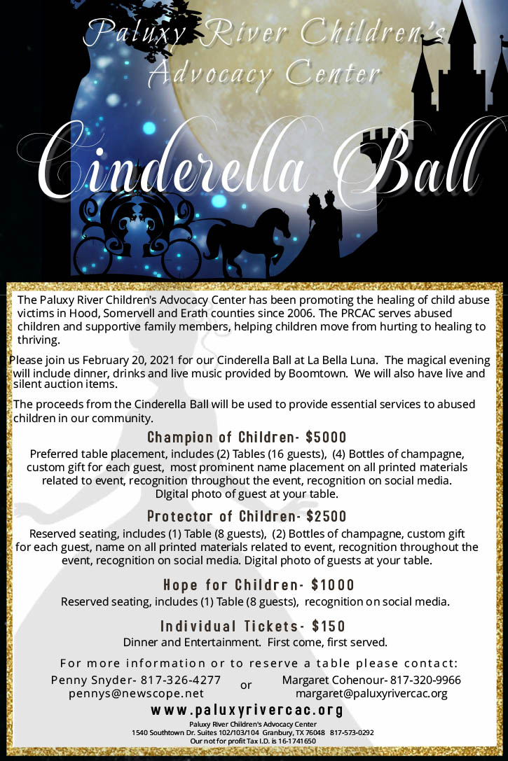 Cinderella Ball Gala Paluxy River Children's Advocacy Center